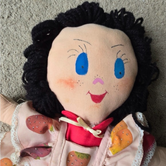 Vtg handmade 18in doll with yarn hair - Picture 4 of 6